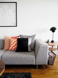 Grey Couch With Colorful Pillows Grey Couch Living Room Grey And Orange Living Room Living Room Orange
