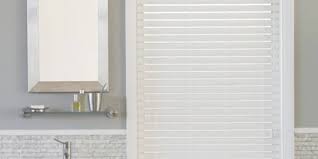 When the vanes are closed, the opaque fabric provides the privacy of a drapery. 8 Solutions For Bathroom Windows Apartment Therapy