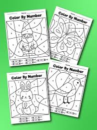 Perfect for early number and color recognition in preschool and kindergarten. Spring Color By Number Printables For Kids