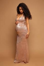 Buy Gold Maternity Baby Shower Dress Cheap Online