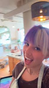 this color is everything 😻, #dallasvividhair #dallashairstylist  #dallashair #hairtok #vividhairstylist #vividhair #lilachair  #neonpurplehair #dangerjones