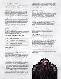 Warlock Patron Lord Of Shadowfell Gain Powers Over Shadows Death And Dreams With This Revised And Generalized Version Of Ua S Raven Queen Patron Unearthedarcana