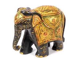 Wooden Elephants Decorative Woodcrafts Hand Carved Wooden Wooden Elephant Elephant Statue Primitive Wood Crafts