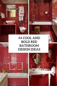 Shop for bathroom vanity cabinets sink online at target. 44 Cool And Bold Red Bathroom Design Ideas Digsdigs