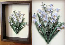 A pretty backing sheet featuring lily of the valley flowers for your creations. Quilled Lily Of The Valley Quilling Patterns Paper Quilling Patterns Origami And Quilling