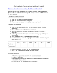 Lab 5 Cell Respiration Lab Bench Activity 5