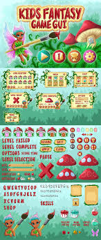 These illustrations and assets will make your designs pop and will also. Kids Fantasy Game Free Gui Craftpix Net Fantasy Games Game Gui Video Game Development