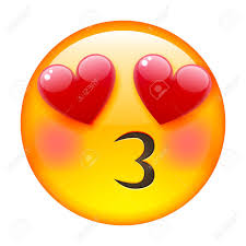 愛の絵文字をキスで笑顔します。愛の絵文字をキスします。白い背景の上の孤立したベクトル図のイラスト素材・ベクター Image 70448969