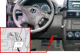 For a 2003 honda crv disconnect the horn fuse 7 located in the under hood fuse box. Fuse Box Diagram Honda Cr V 2002 2006