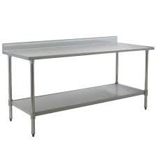 Eagle Group T3072se Bs 30 X 72 Stainless Steel Work Table With Undershelf And 4 1 2 Backsplash In 2020 Stainless Steel Work Table Work Table Eagle Group
