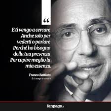 E ti vengo a cercare anche solo per vederti o parlare perché ho bisogno della tua presenza per capire meglio la mia essenza. E Ti Vengo A Cercare Anche Solo Per Spettacolo Fanpage Facebook