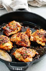 Do not move the chicken thighs around; Garlic Butter Chicken Thighs Very Easy To Make And So Good
