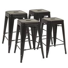 Bar height furniture is taller than regular furniture and a great casual addition to your patio. Metal Bar Stools Set Of 4 Counter Height Barstool Stackable Barstools 24 Inch Indoor Outdoor Patio Bar Stool Home Kitchen Dining Stool Backless Bar Chair Buy Online In Bahamas At Bahamas Desertcart Com Productid