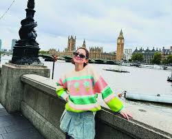 Hania Aamir's Vibrant Street Style: Decoding the Multicoloured Jumper and Pants Look