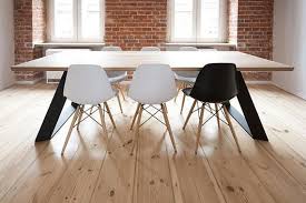 Eine Handgemachte Order Tabelle Massivholztisch Oben Auf Basis Aus Stahl Naturliche Hartwachs Ol Zu Solid Oak Dining Table Oak Dining Table Solid Wood Table