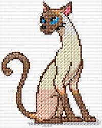 Cat cross stitches cross stitch bookmarks counted cross stitch patterns cross stitch charts knitting stitches cross stitch designs here is quick to stitch valentines gift for all my stitchin' friends. Ann Logan 10 Free Patterns Online Siamese Cat 4680