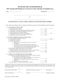 Divorce In Louisiana Fill Out And Sign Printable Pdf Template Signnow