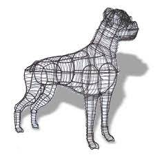 Wholesale artificial topiary dog animals topiary wire frame for garden decoration type : Boxer Dog Topiary Frame Or Moss Filled 31 H X 34 L X 10 W Garden Artisans Llc