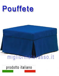 Puff Letto Pouf Con Materasso E Rete Elettro Saldata Per La Notte E Giorno