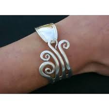 Bracelet Fourchette Articule Manche Pointu Bijoux Artisanal Fait Main Bracelet De Fourchette Bijoux De Fourchette Bijoux Argenterie