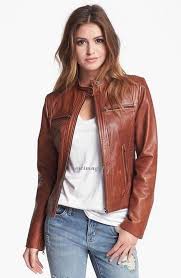 New Leather Jacket Stylish Women S Lamb Biker Bomber Ladies Leather Jacket 502 119 00 Leather Jackets Women Collar Leather Jacket Leather Jacket