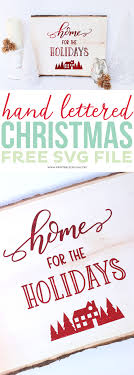 Download Hand Lettered Free Christmas Svg File Printable Crush PSD Mockup Templates