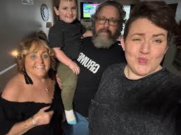 Thanksgiving 2024 . So much to be thankful for ! Most of all I'm thankful  for my wonderful family( missing Nick and Garrett this year )￼ Griffy &  Hunter experienced Gramps new