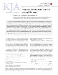 The standard error (se) of a statistic (usually an estimate of a parameter) is the standard deviation of its sampling distribution or an estimate of that standard deviation. Pdf Standard Deviation And Standard Error Of The Mean