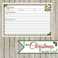 Menu Plan Monday Dec 15 14 Christmas Recipe Cards Printable Recipe Cards Template Christmas Recipe Cards