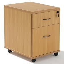 Deux tiroirs dont un à l'anglaise (tiroir intérieur). Caisson Pour Bureau A Roulettes En Bois 1 Tiroir Gosto