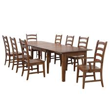 By adding or removing leaves, you can easily adjust the size of your oak tables for every type of gathering. Rectangular Extendable Table Dining Set Amish 9 Piece Sunset Trading