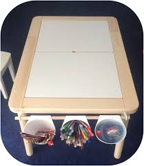Ikea Hack Avec Table D Enfant Flisat Et Pots Bygel Ikea Kids Table Ikea Hack Kids Toy Rooms