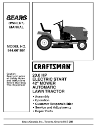 Free shipping canada wide on orders over $100. Craftsman 944 601881 Owner S Manual Pdf Download Manualslib