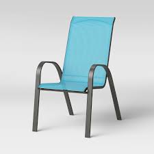 Sling Stacking Patio Chair Blue Room Essentials Stacking Patio Chairs Patio Chairs Contemporary Adirondack Chairs