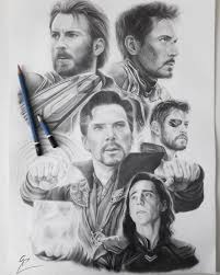 The god of thunder, thor is a character you could unlock early with shards, or first recruit to your academy during thor: Avengers Infinity War Drawing Thor Drawing Art Ideas