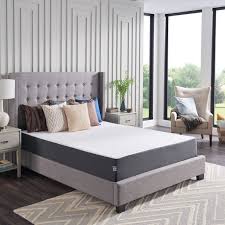 Memory foam mattress composed of two layers: Sealy 10 Gel Memory Foam Mattress Queen Medium Firm Walmart Com Walmart Com