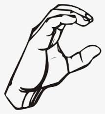 All gangs of this nation use symbols or other identifers on the right side of the body: Sign Language Letters C Hd Png Download Kindpng