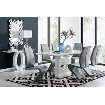 Sturdy and stylish, the hillsdale park avenue dining set is a fabulous addition to your home. Extending Dining Table And 8 Chairs Ukfcu Dining Table Sets Discover Furniture From 100 Retailers On Ufurnish Com Ufurnish Com Farmhouse Dining Tables Typically Feature Natural Wood Or Distressed Paint Finishes