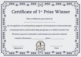 First Prize Winner Certificate Certificate Templates Certificate Of Completion Template New Things To Learn