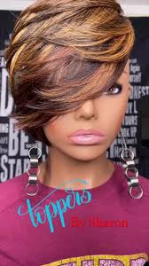 Quick Weave "Toppers" By Sharon For Women with Short Hair or the desire to  wear a Short Style but suffer with Thinning Crown, Bald Spots, (Male  Pattern Baldness) 1b/613 (toned) 100% Human