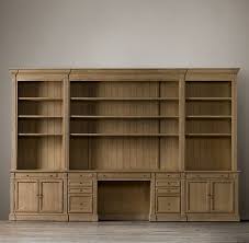Two day free shipping on 1000s of products! Library Desk Wall System Desk Wall Unit Bookshelf Desk Built In Bookcase