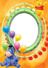 Frame Winnie The Pooh 150 Il Magico Mondo Dei Sogni Disney Frames Birthday Frames Winnie The Pooh Birthday