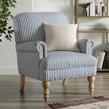 Bashir Armchair Blue Accent Chairs Furniture Stripe Accent Chair