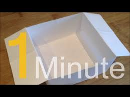 Cut the card apart and keep the bottom half for the bottom of your box. How To Make A Box Out Of A4 Paper In One Minute Youtube