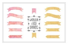 Banner Clip Art Watercolor Gold Foil Png Banners Pink And Etsy Banner Clip Art Gold Banner Watercolor Gold and black leaves , euclidean poster, gold lace design label material transparent background png clipart. banner clip art watercolor gold foil