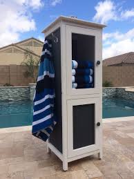 Store towels, pool cleaning chemicals, outdoor furniture, and much more in outdoor storage products. Poolside Towel Cabinet From Benchmark Cabinet Plan Diy Projects Woodworking Projects Diy Cabinet Plans Diy Pool Towel Storage