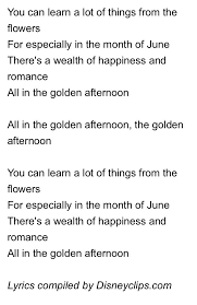 all in a golden afternoon the flowers sing this in disney s 1951 animated movie alice in wonderland alice in wonderland flowers flower songs folk song