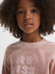 Reiss Teen Textured Drawstring Shorts in Off White