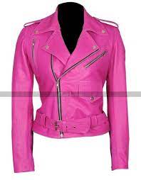 Jessica Alba Leather Jacket Hot Pink Leather Jacket Pink Leather Jacket Jackets For Women Pink Biker Jacket