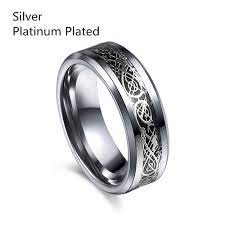 Lord Of The Rings Style Dragon Tungsten Steel Wedding Band Elf Nordic Europe Style Design Steel Wedding Bands Rings For Men Wedding Ring Bands